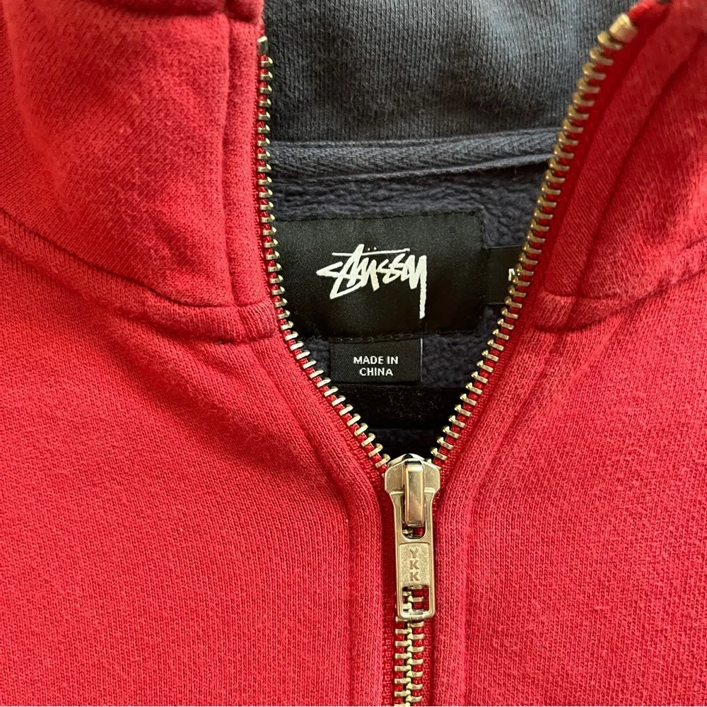 Stussy Colorblock Quarter Zip Sweatshirt Size M - Picture 7 of 9